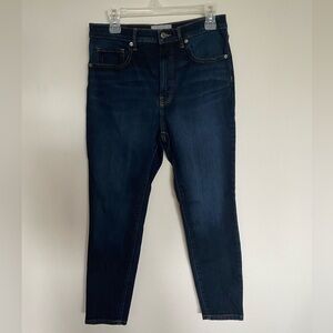 Everlane The High Rise Skinny Jean Dark Wash Blue Denim High Rise